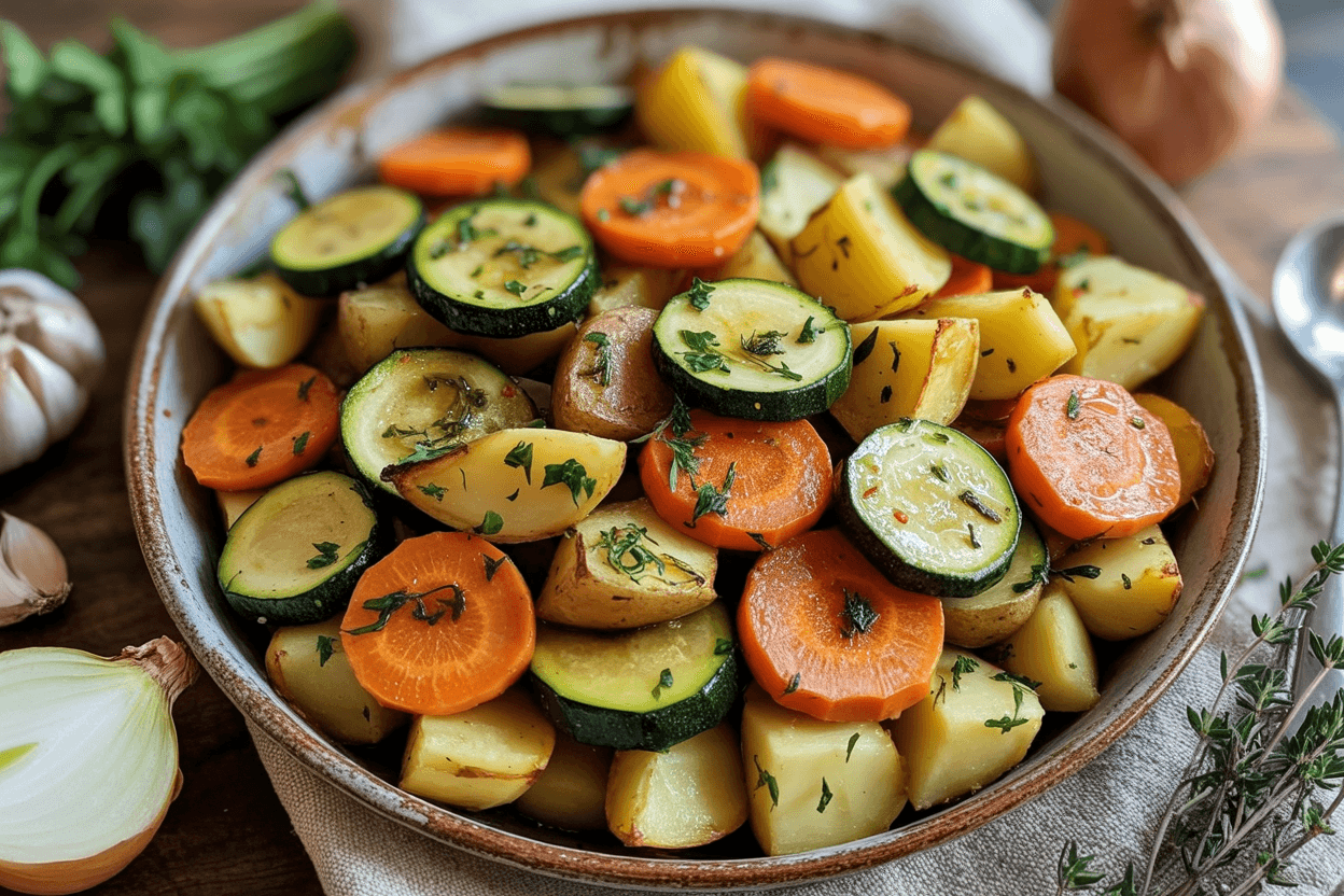 Kartoffel-Karotten-Zucchini-Pfanne