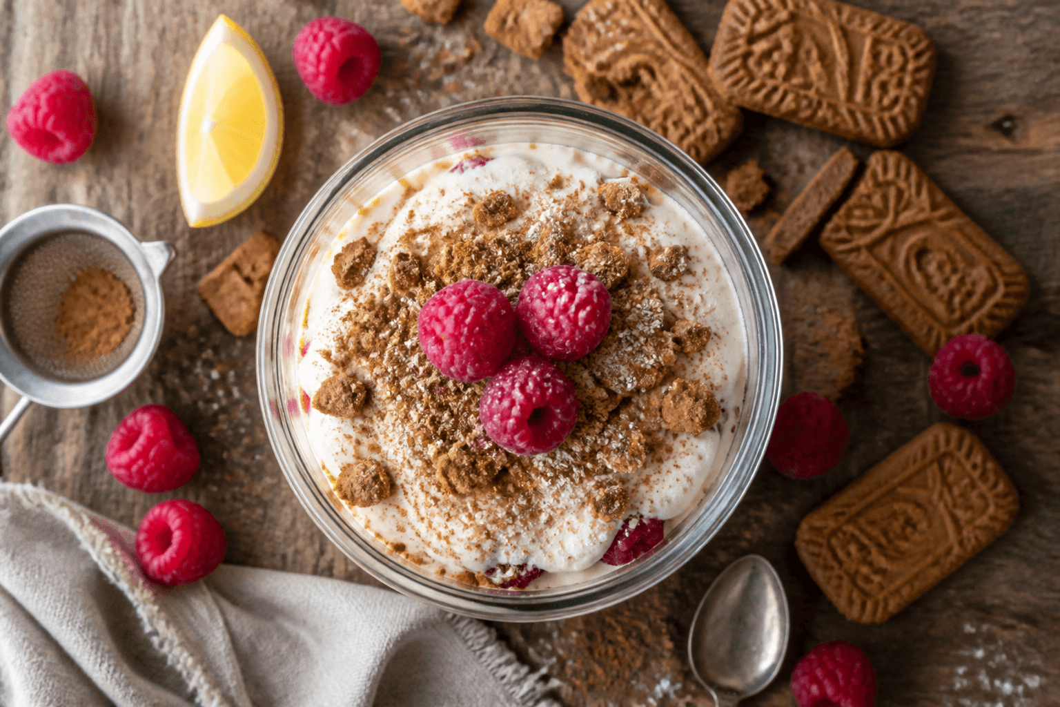 Wintertraum im Glas: Cremiges Spekulatius-Tiramisu mit Himbeeren